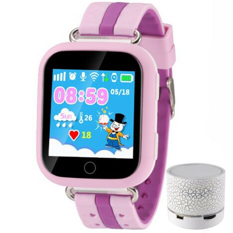 Ceas GPS Copii iUni Kid601, Telefon incorporat, Alarma SOS, 1.54 Inch, Touchscreen, Jocuri, Pink + B